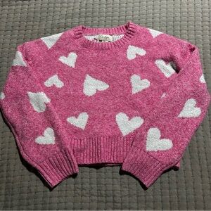 Jessica Simpson Pink Sweater with Hearts Size Medium